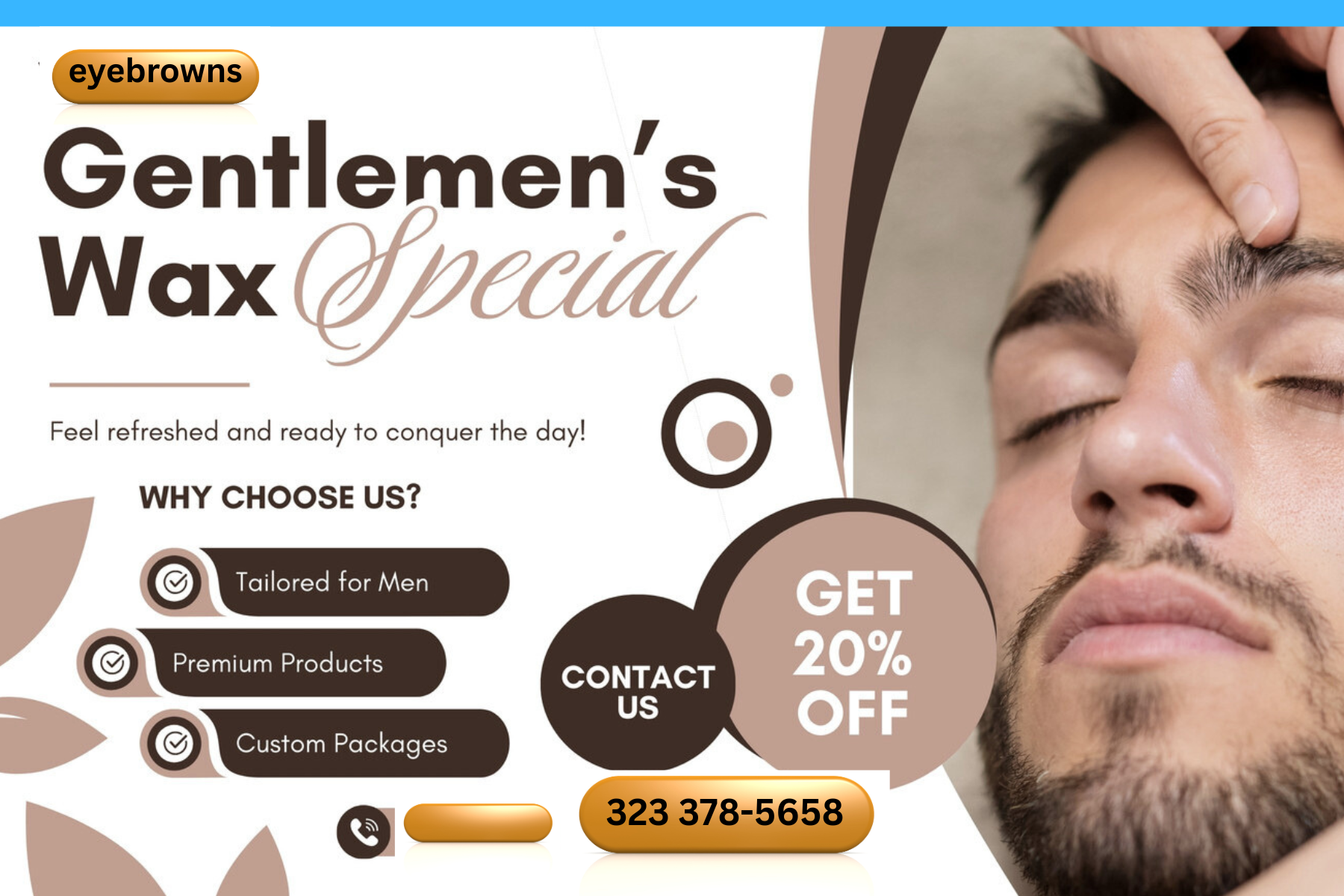Eyebrow waxing for men