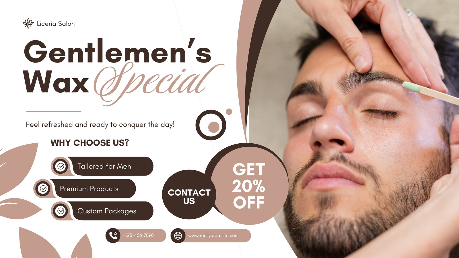 Eyebrow waxing for men