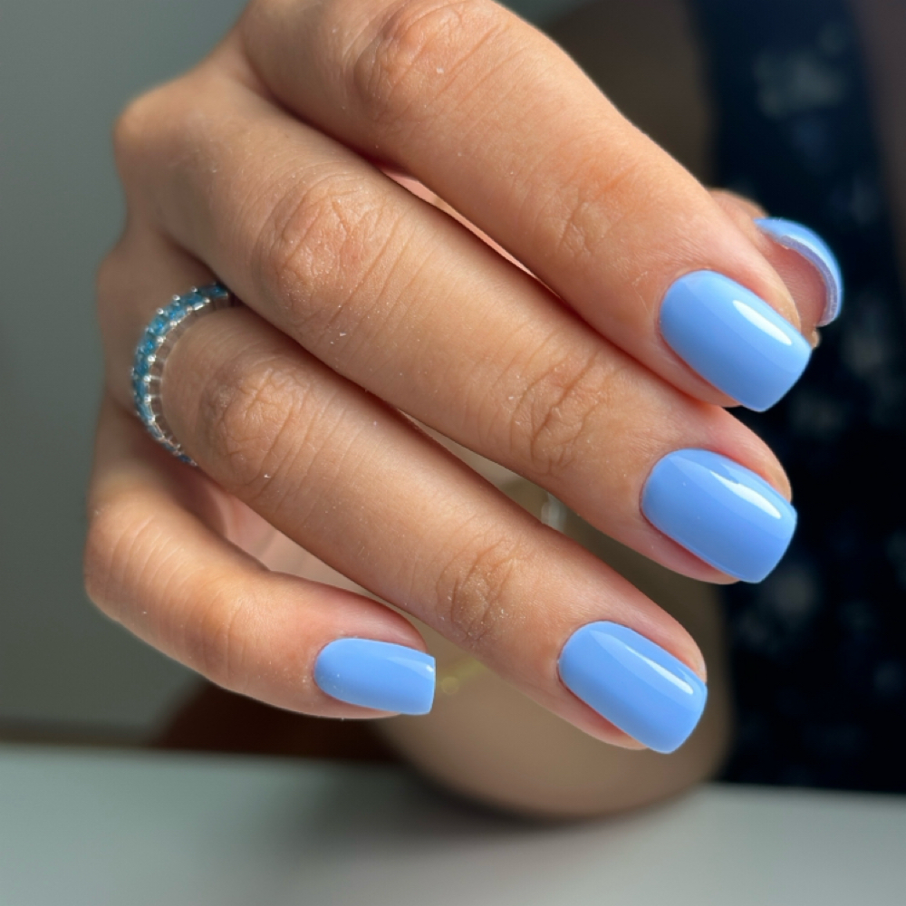 Russian Mani Regular Polish at Nuova Nail Studio in Miami Beach, FL