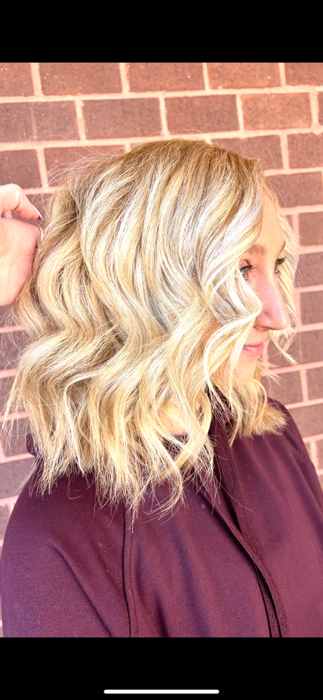Double process Blonde And Haircut at Courtney Nealy in Hunt Valley, MD