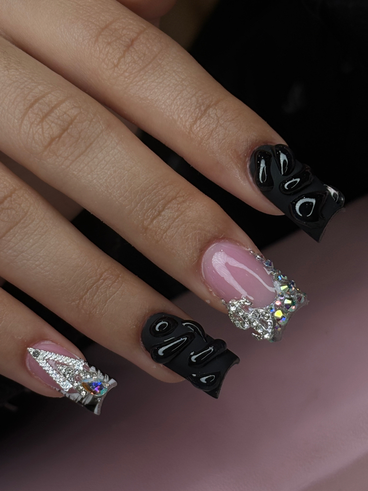 Acrylic full set/ With Color Gel