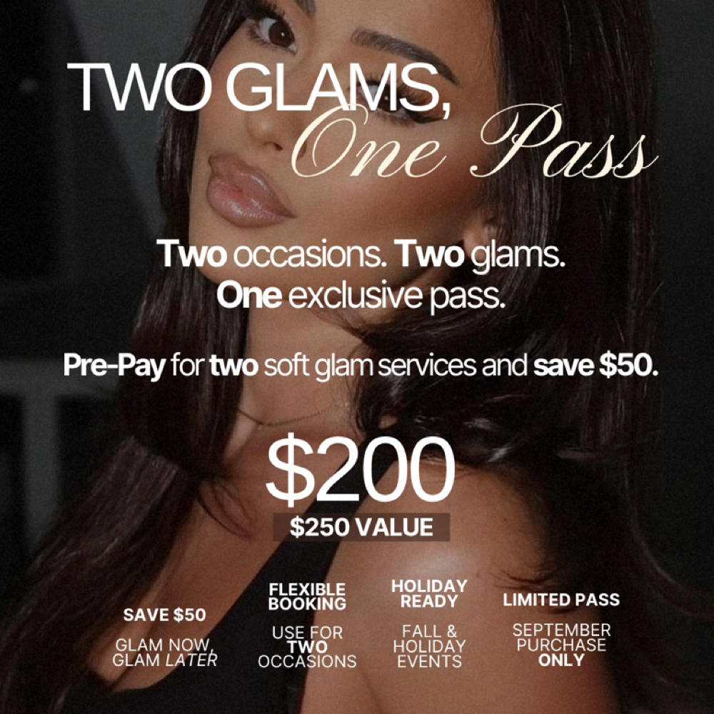 Two Glams, One Pass 💄 at The Coastal Cove Salon & Spa in Spring, TX