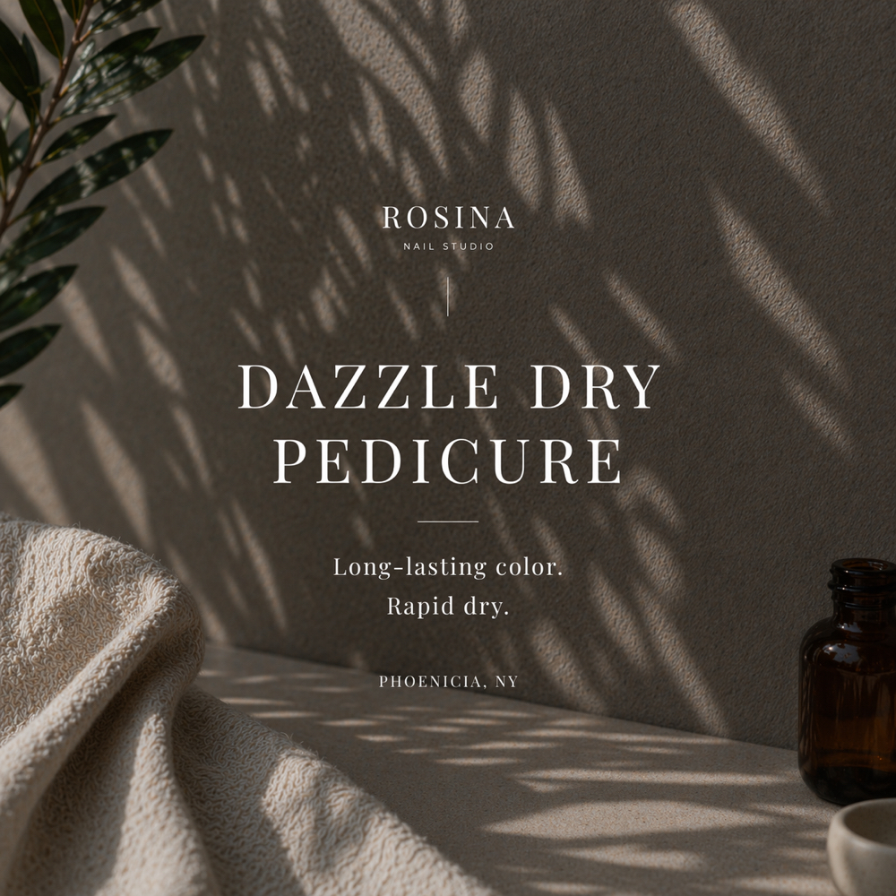 Dazzle Dry Pedicure at Rosina Nail Studio in Phoenicia, NY