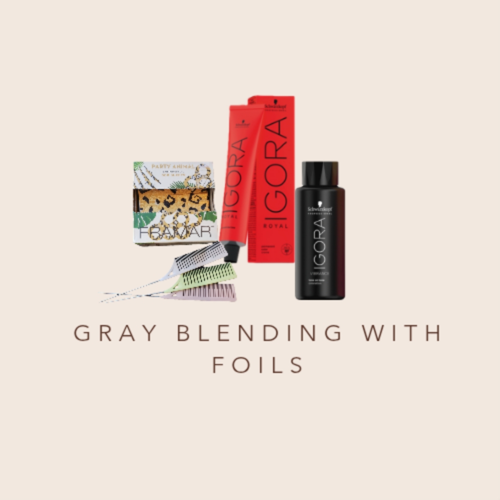 Gray Blending with Foils at Sarita Anzalone in Lee, MA