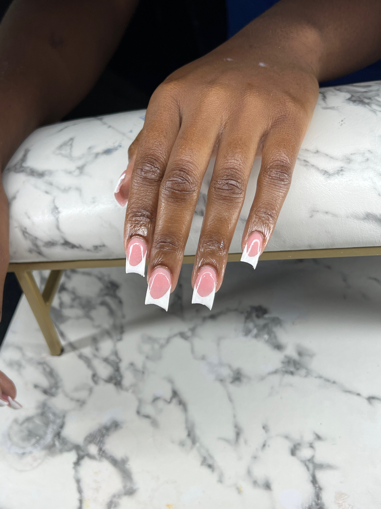 Full Set Of Medium French Tip at The Beauty Nook in Tampa FL, FL
