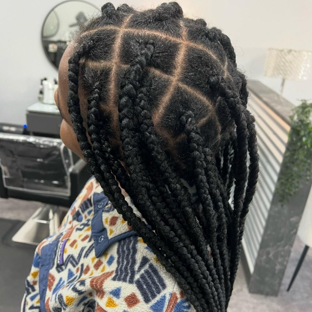 Small Knotless Boho Braids