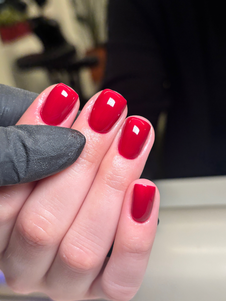 Russian Manicure/Rubber Basse at Nails Time Nay in New York, NY