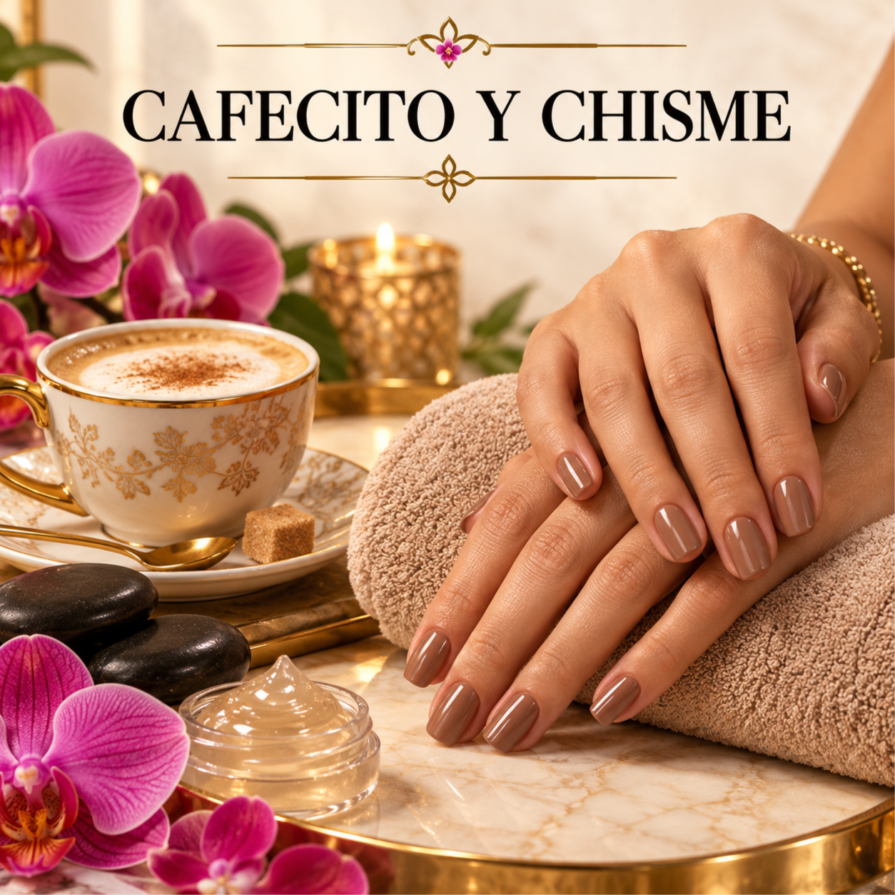 CAFECITO Y CHISME SIGNATURE MANI at Cataleya's Nail Salon and Boutique in Phoenix, AZ