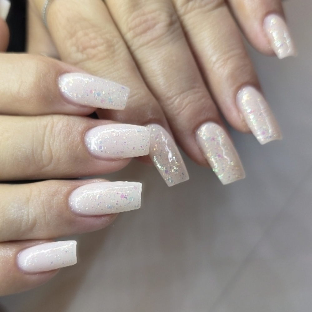 Full Set Acrylic Nails W/ One Color at Jessica's NailBar Creations. LLC in Bingham, ME