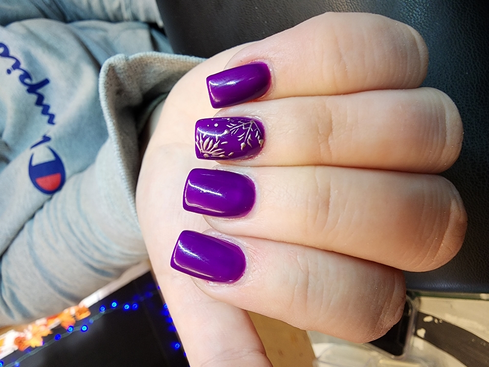 Full Set Acrylic Nails W/ One Color