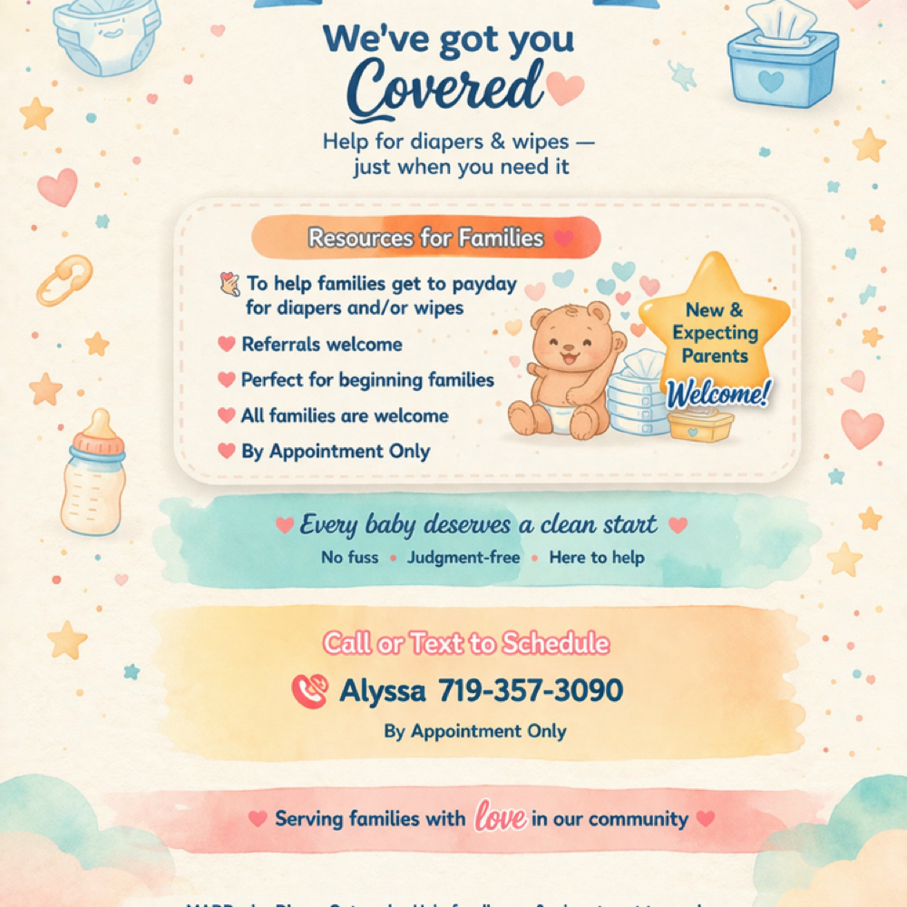 Diaper/Wipe Pick Up at MADDcolor in Colorado Springs, CO