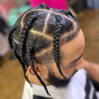 Mens Large Single Braids