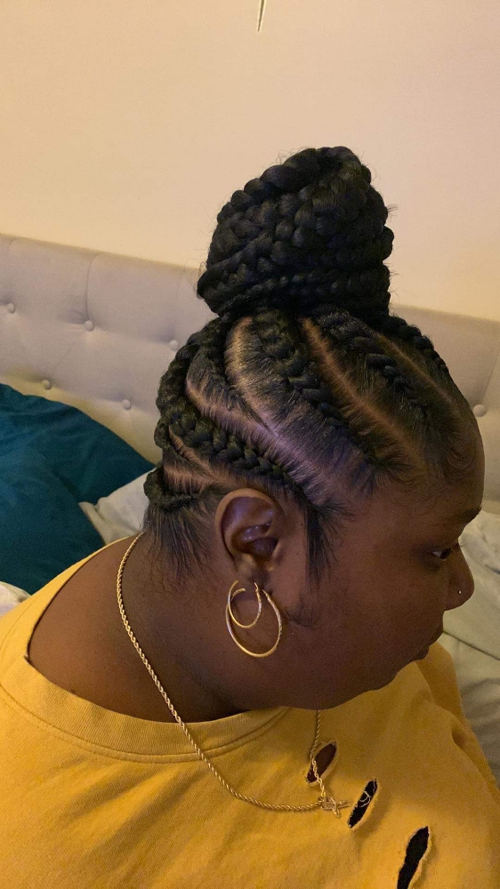 Large Feed-In Ponytail