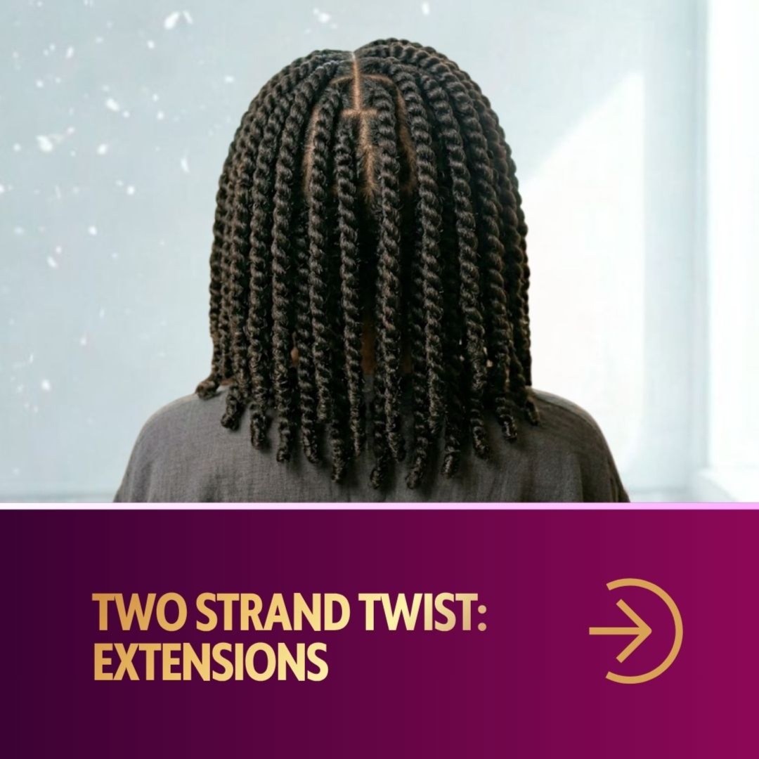 Two Strand Twist: Extensions at Her Mane Therapy in Lewisville, TX