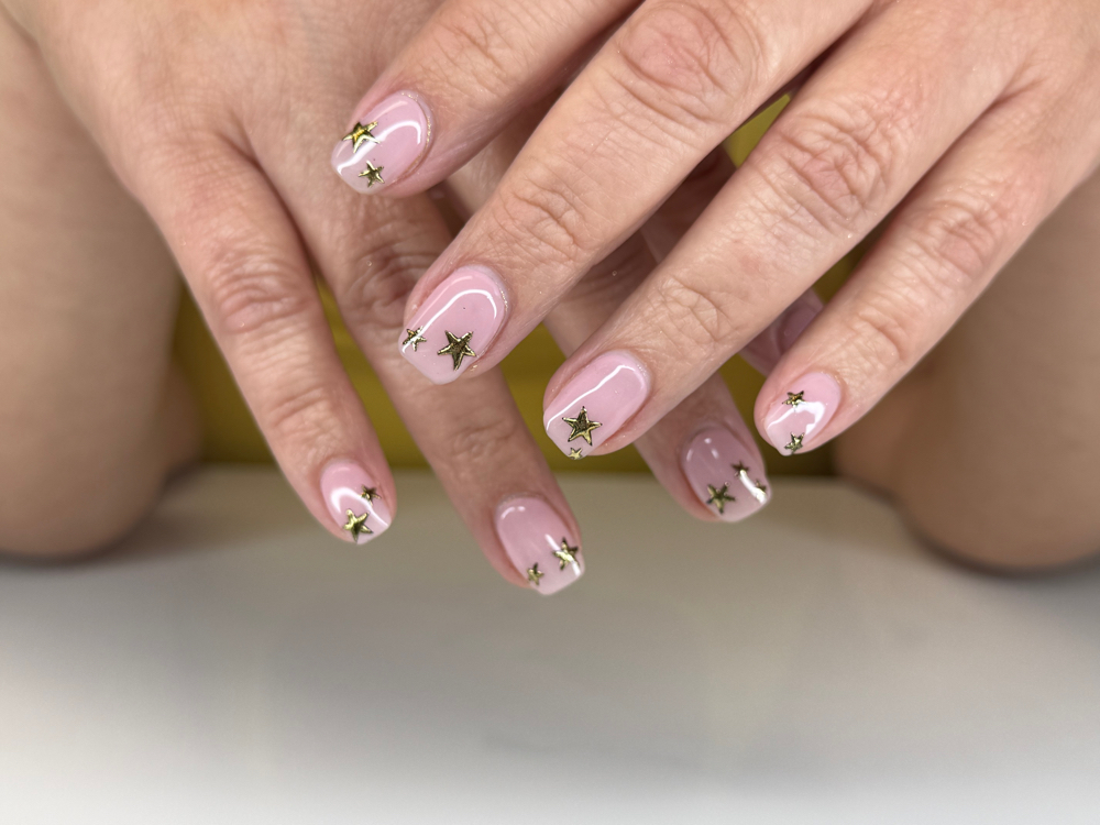 Hard Gel Over Natural Length Nails at Ink & Beauty in Grants Pass, OR