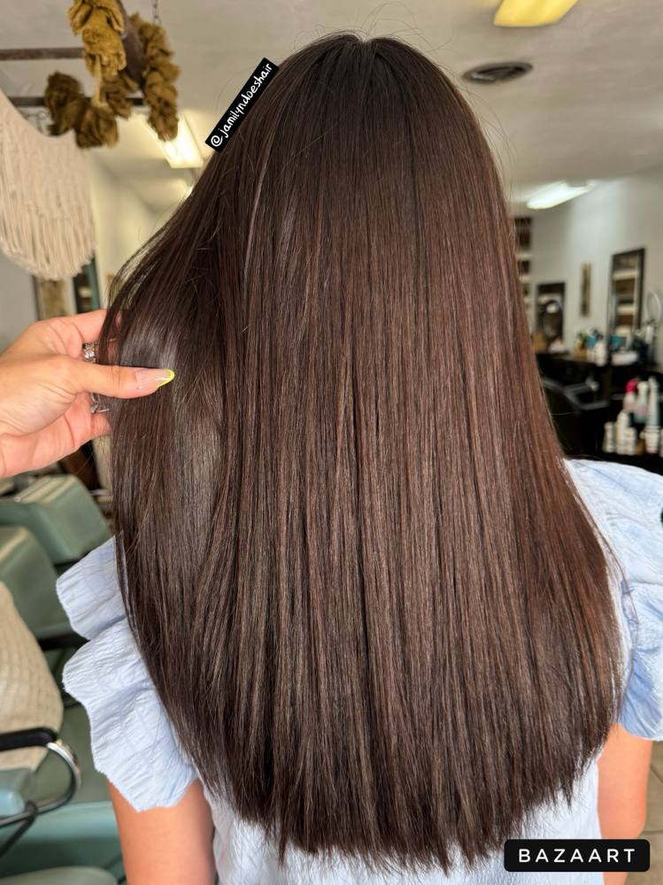 All Over Color Long Hair
