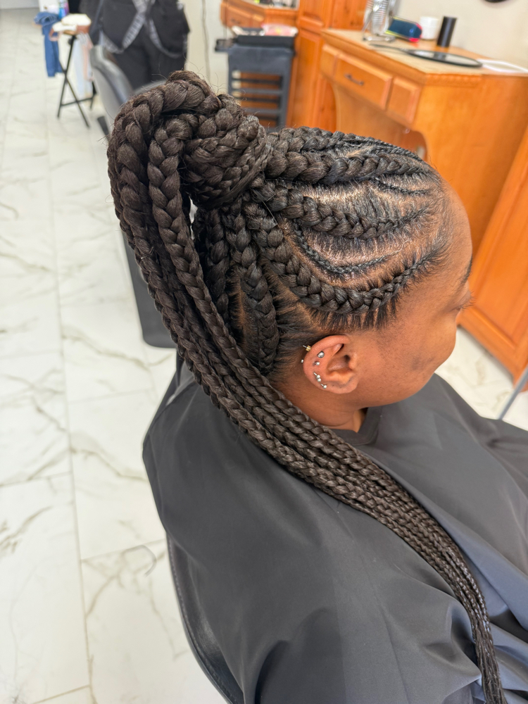 Large Stitch Feed In Ponytail at Braid by helene in Virginia Beach, VA