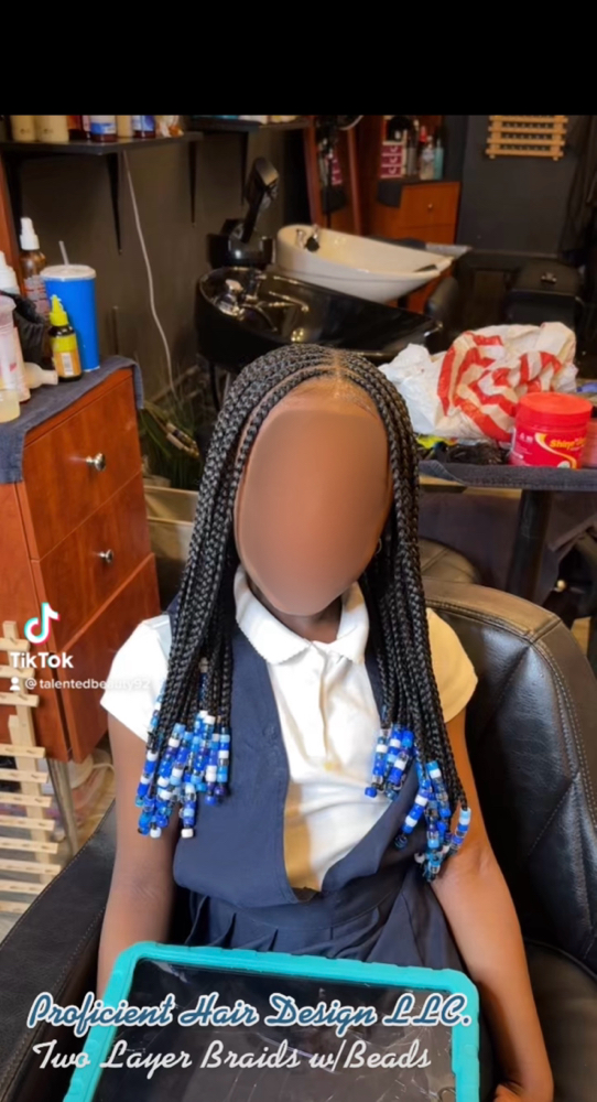 Girl Layer Braids(Age 7-12)