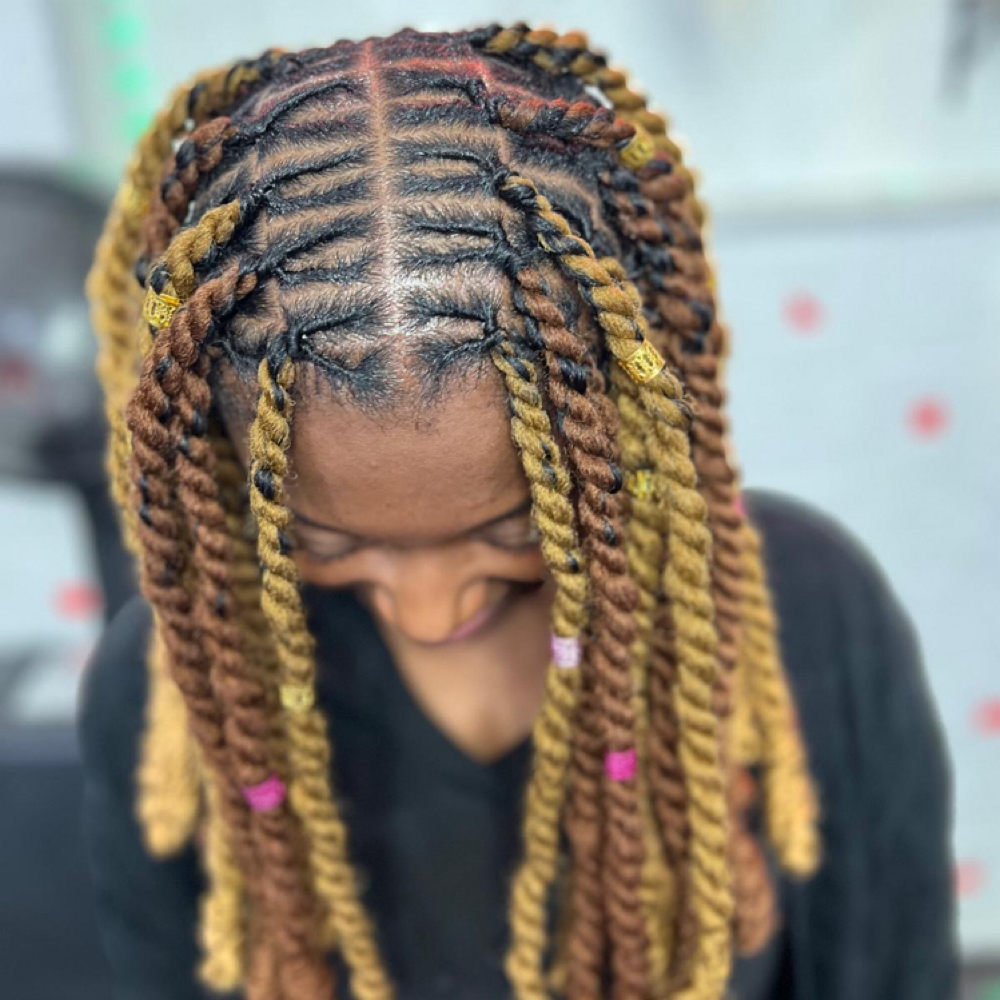 Invisible locs at Alizah’s Hair Salon in Indianapolis, IN