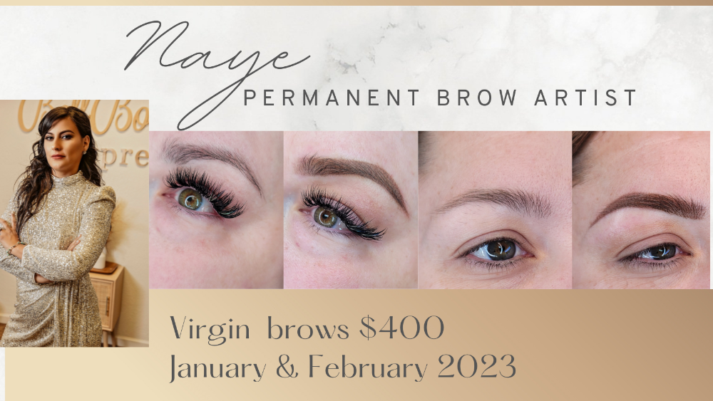 Jan & Feb Virgin Brows $400