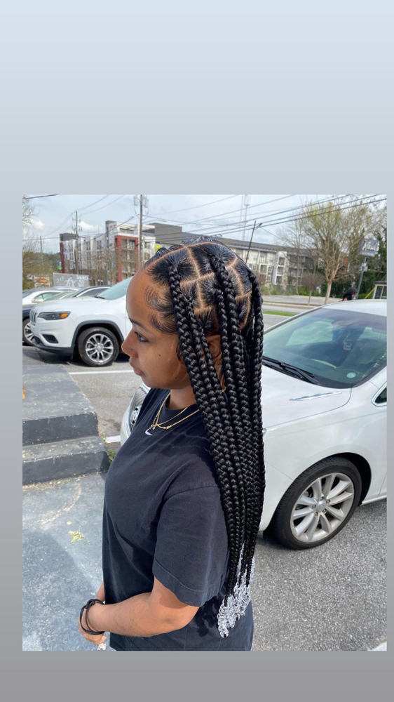 Jumbo knotless braids