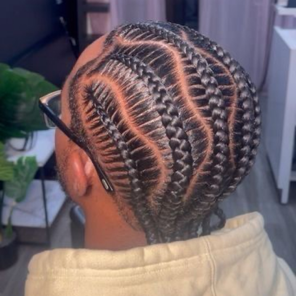 Mens Stitch Braids [4-8 Braids] at Jay’s Fades & Braids in Fort Scott, KS