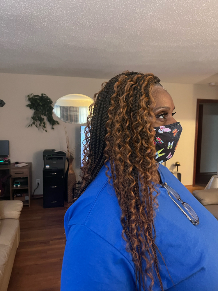 Medium Bohemian Boxbraids at Braided By UNeeQ in Moundville, AL