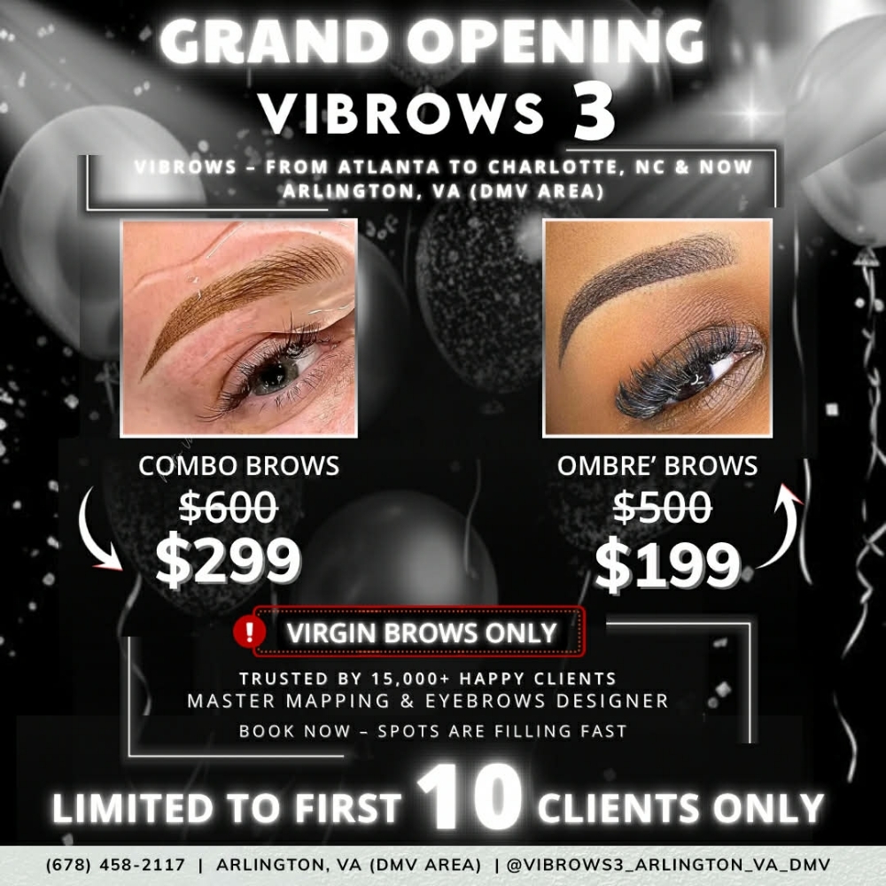 VIP COMBO BROWS PROMOTION at Vibrows3 in Virginia, VA