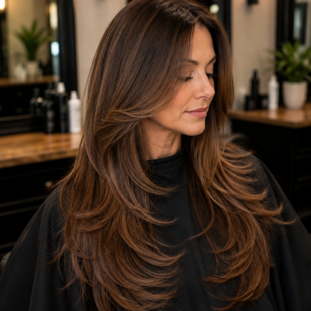Long/Thick Hair Blowout at Gregory's Salon & Spa LLC in Woodcrest, CA