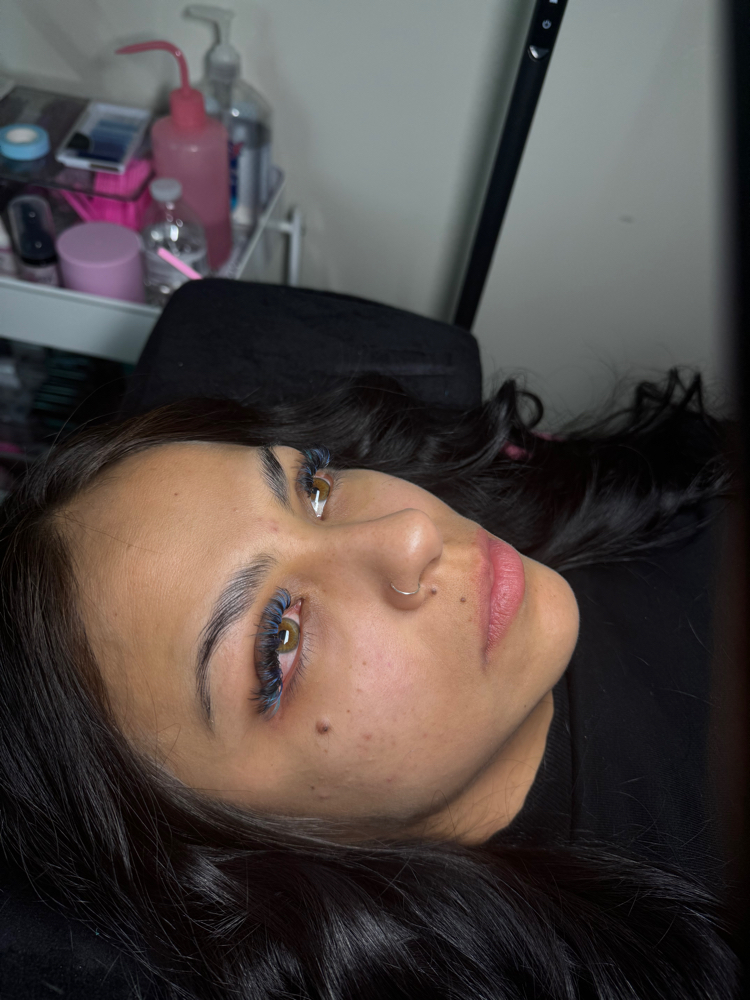Eyelash Extensions Add Color