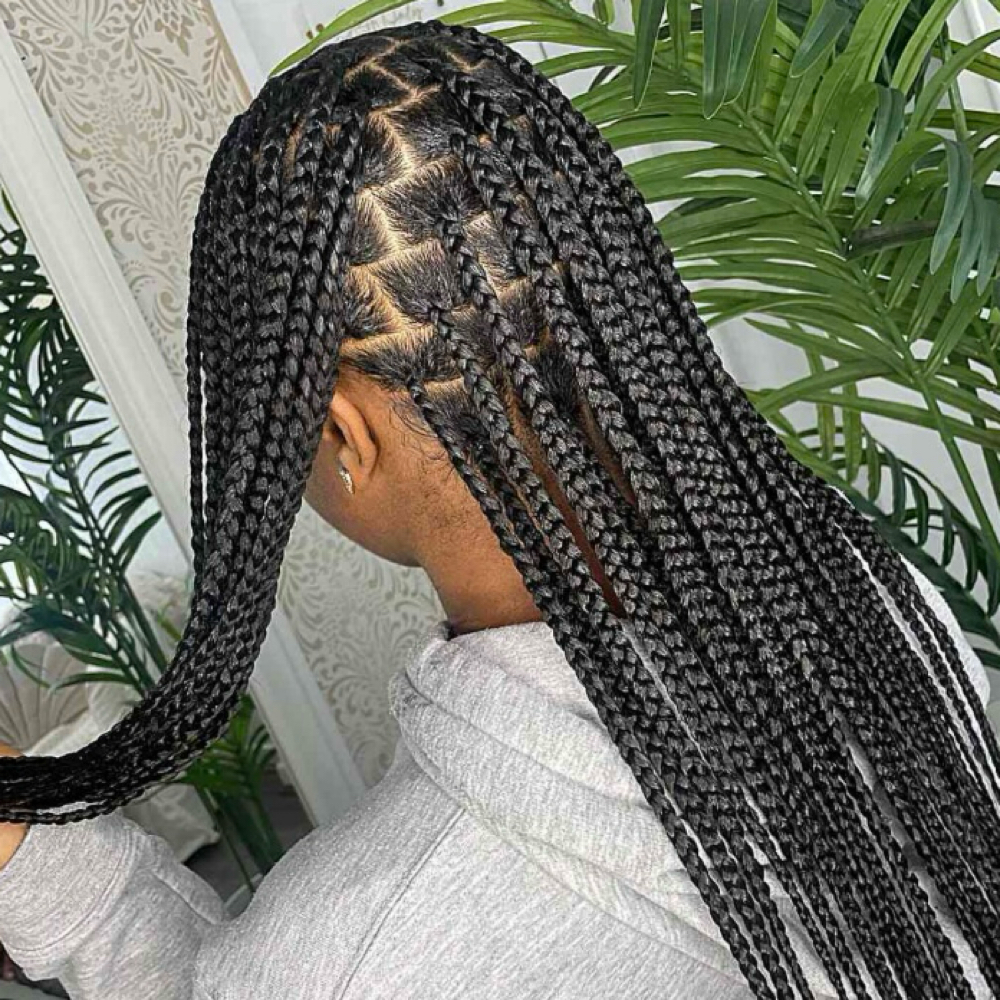 Medium Knotless Braids at CTK Natural Hair Studio in Columbia, MD