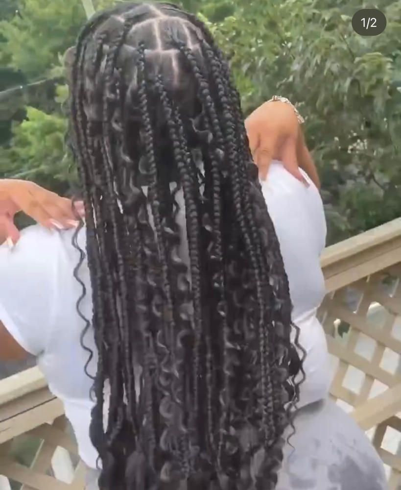 Large Knotless Braids