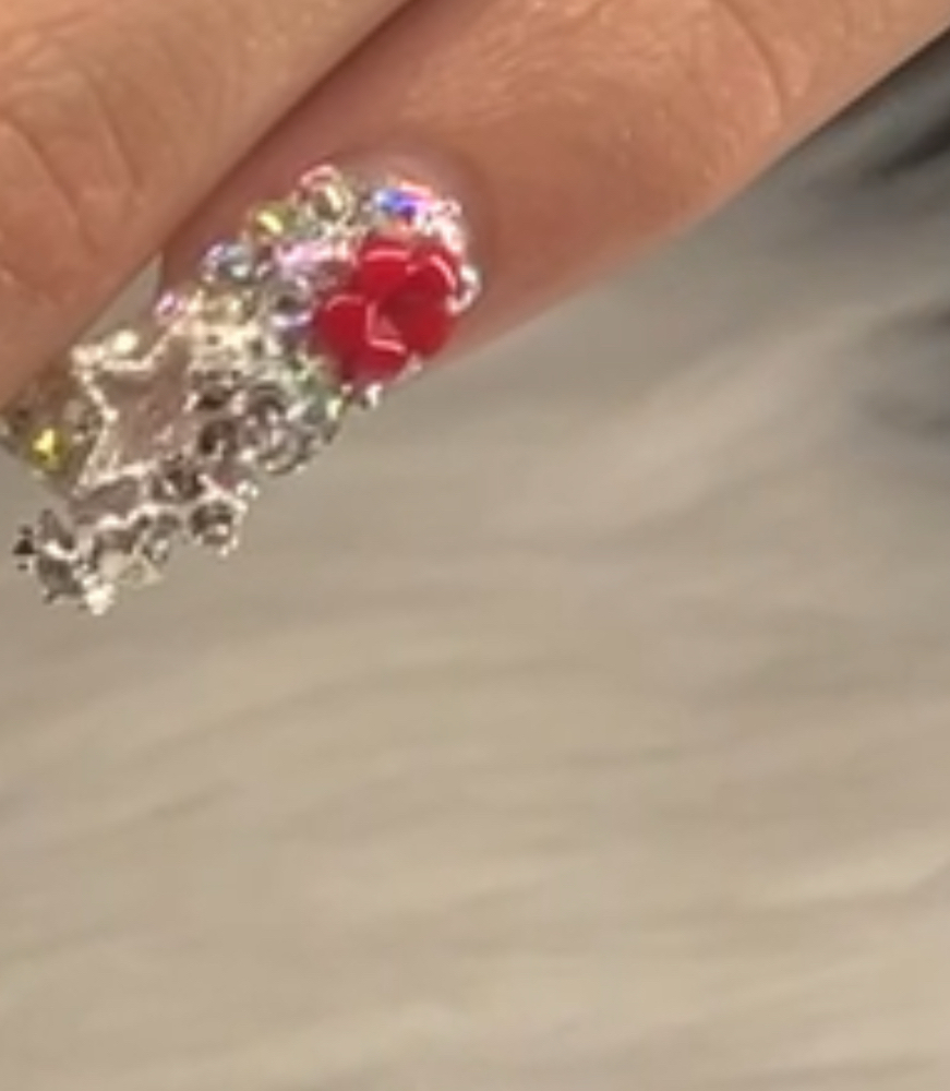 Full Bling Nail at NailsbyAlani in Marion, IN