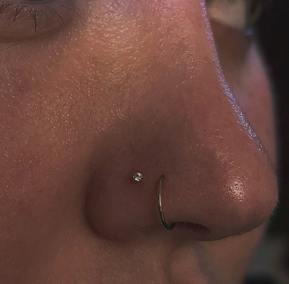 Nose Piercing at Luz Sol Studio in Sioux City, IA