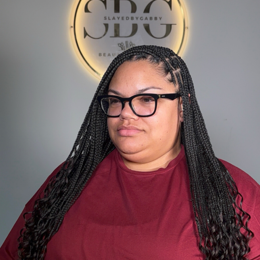 Medium Knotless Waist Length Braids at SLAYEDBYGABBY in Charlotte, NC