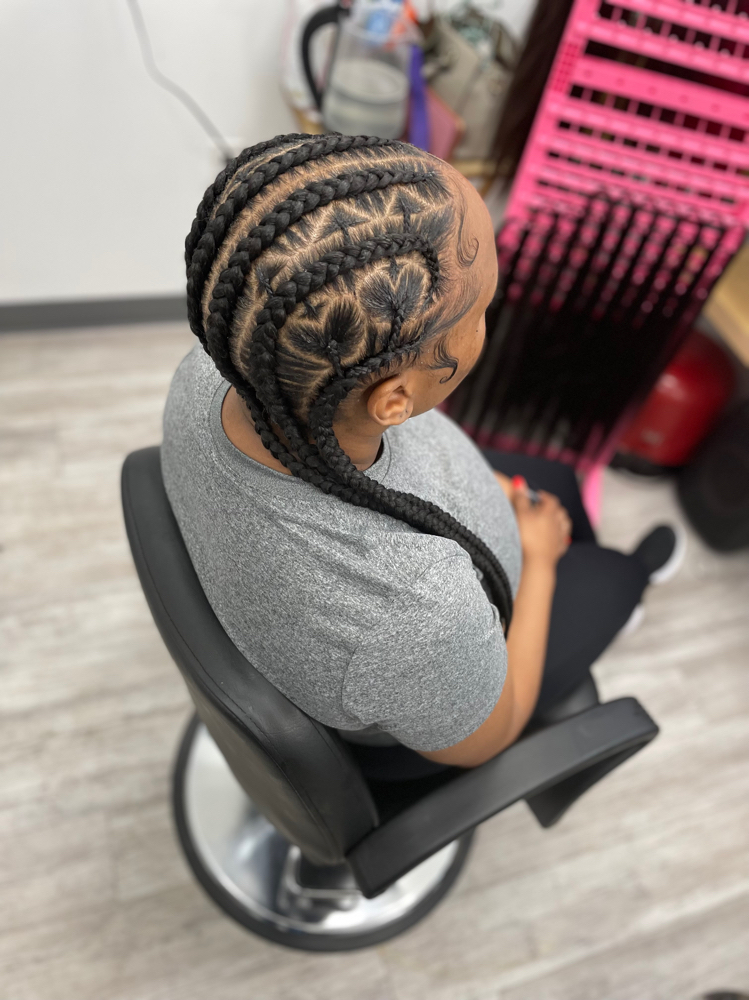 Feedin Cornrows 8 or Less