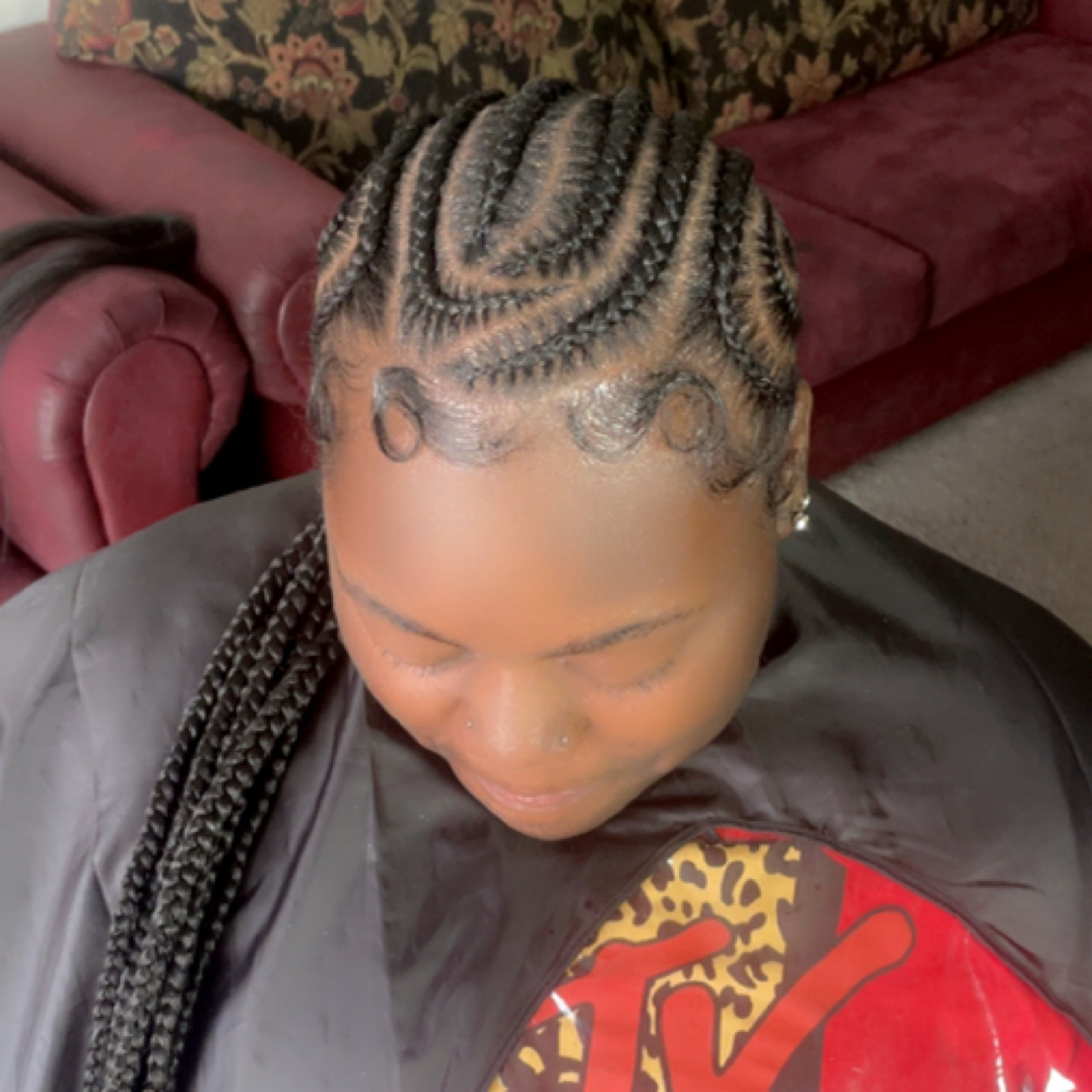 Feedin Cornrows 8 or Less at TheeBraidBox LLC in Winston Salem, NC