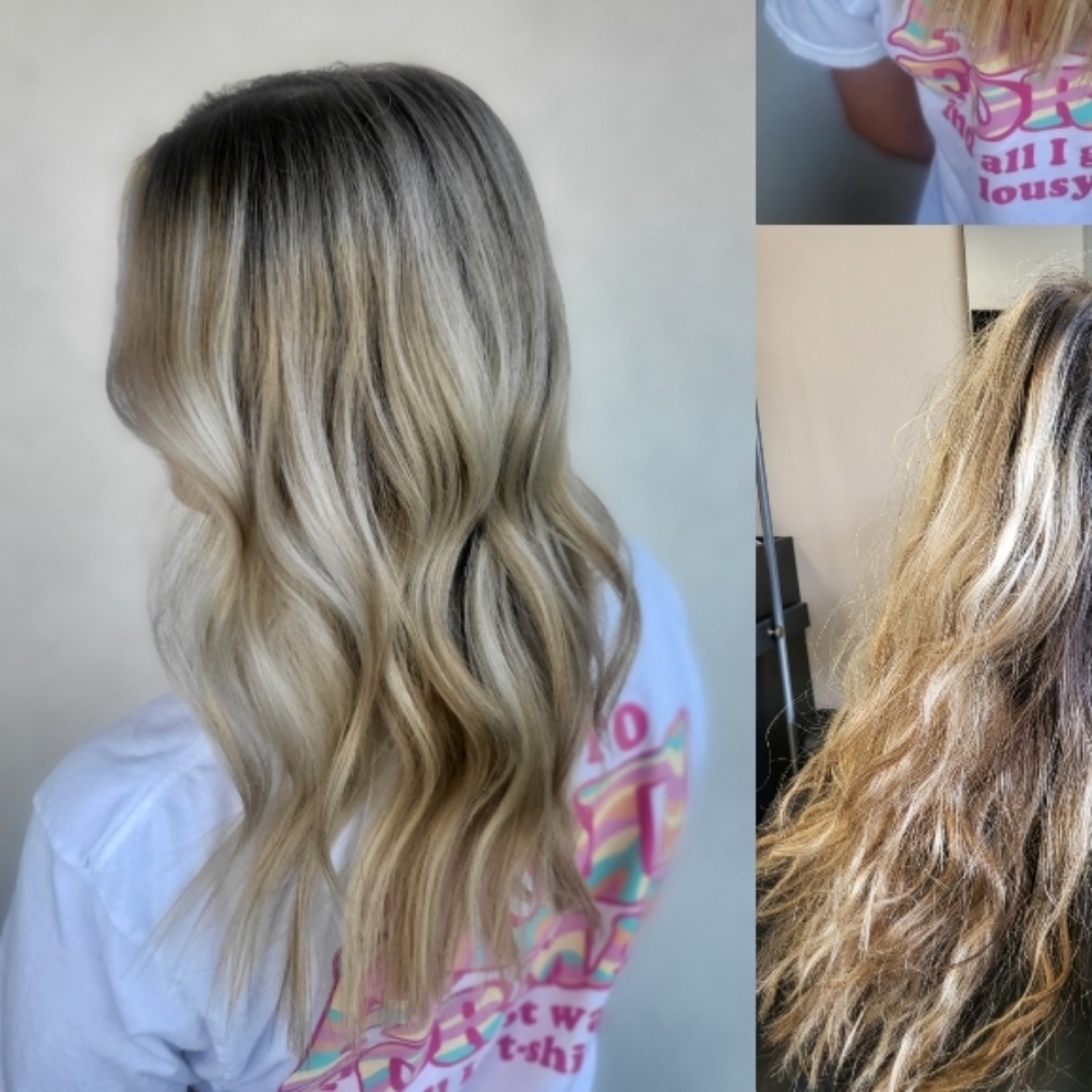 Hair Smudge Root Technique