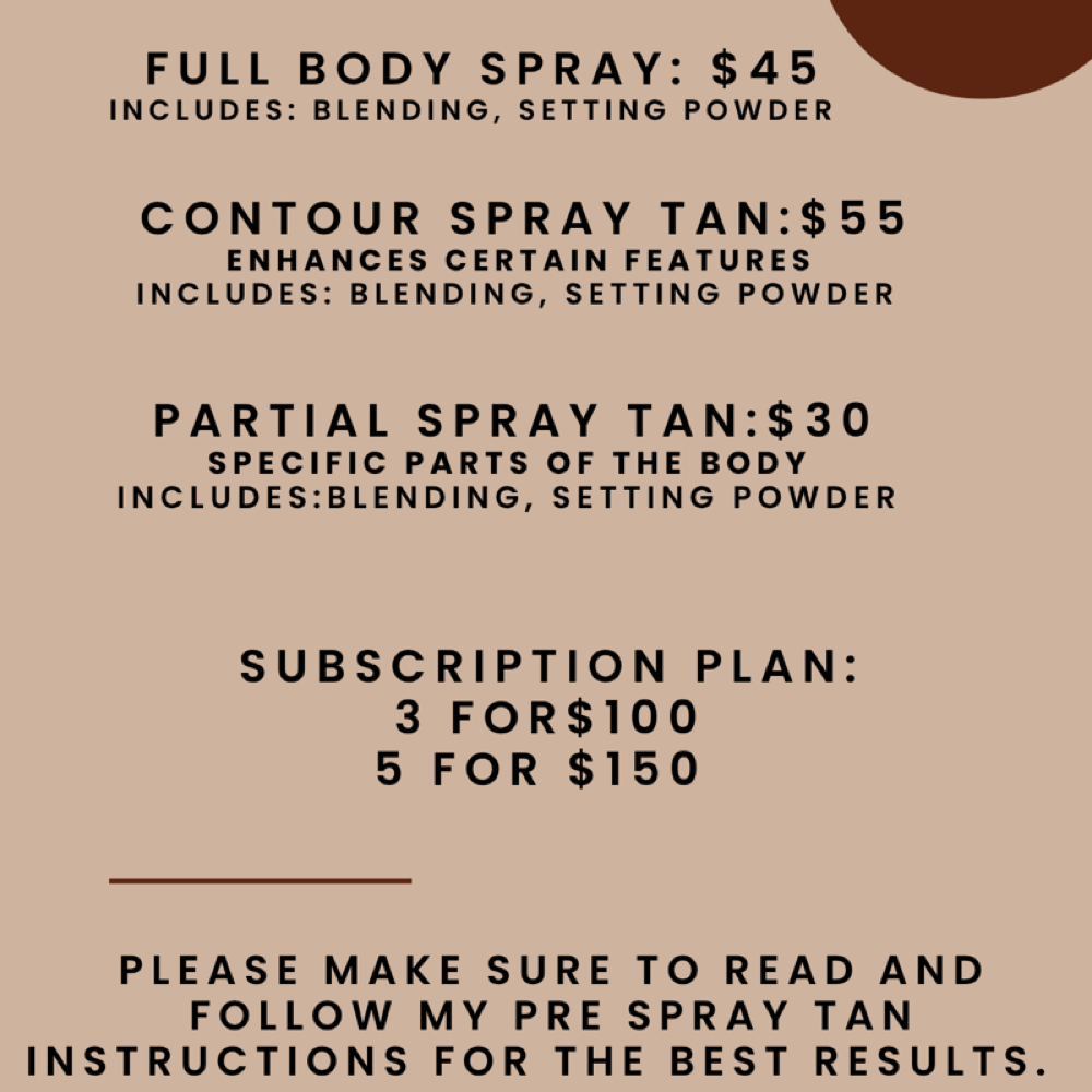 Spray Tan at Rooted Harmony Salon & Spa in Lexington, SC
