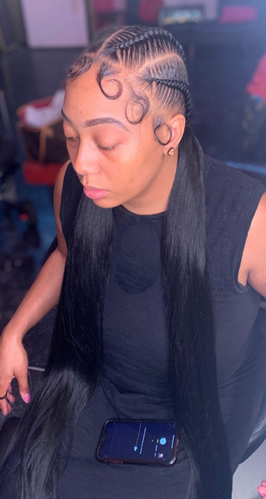 2/4 Indian Braids With Wrapped Ends