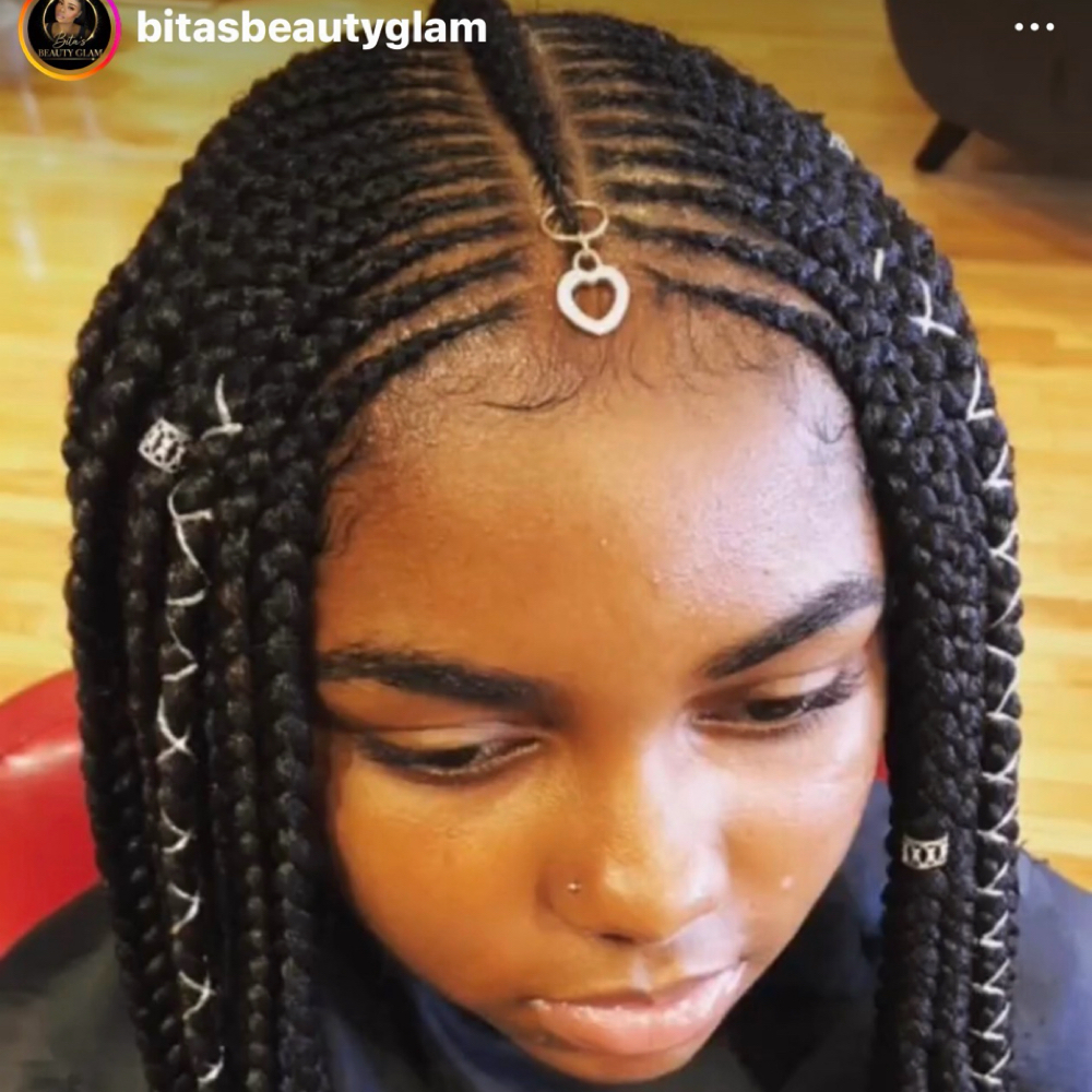Kids Feed In Cornrows 1 Layer at Bita’s Beauty Glam