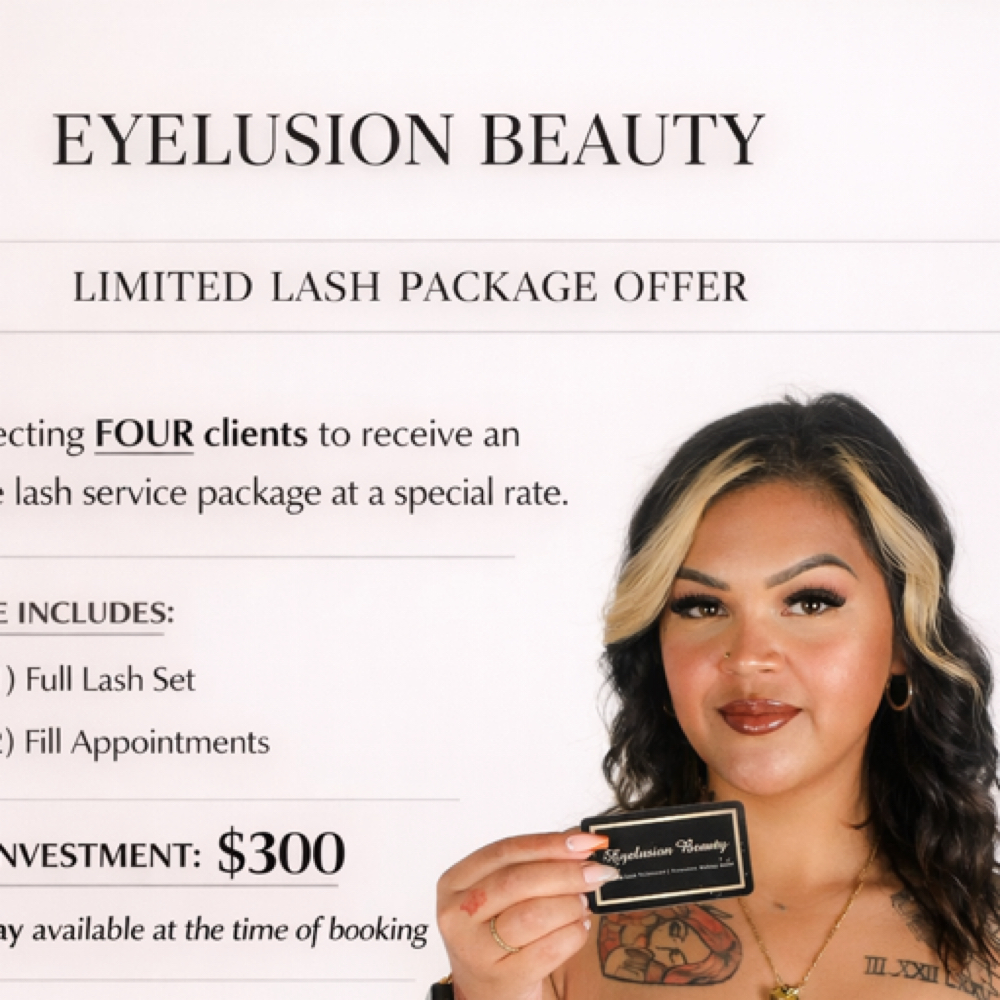 LASH PACKAGE at eyelusion beauty in Racine, WI