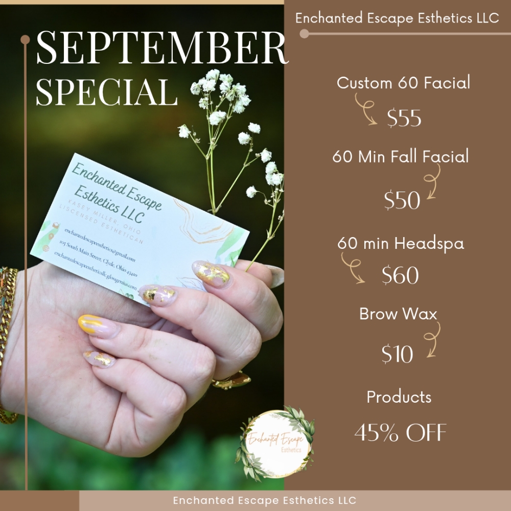 Fall Facial 60 at Enchanted Escape Esthetics LLC in Clyde, OH