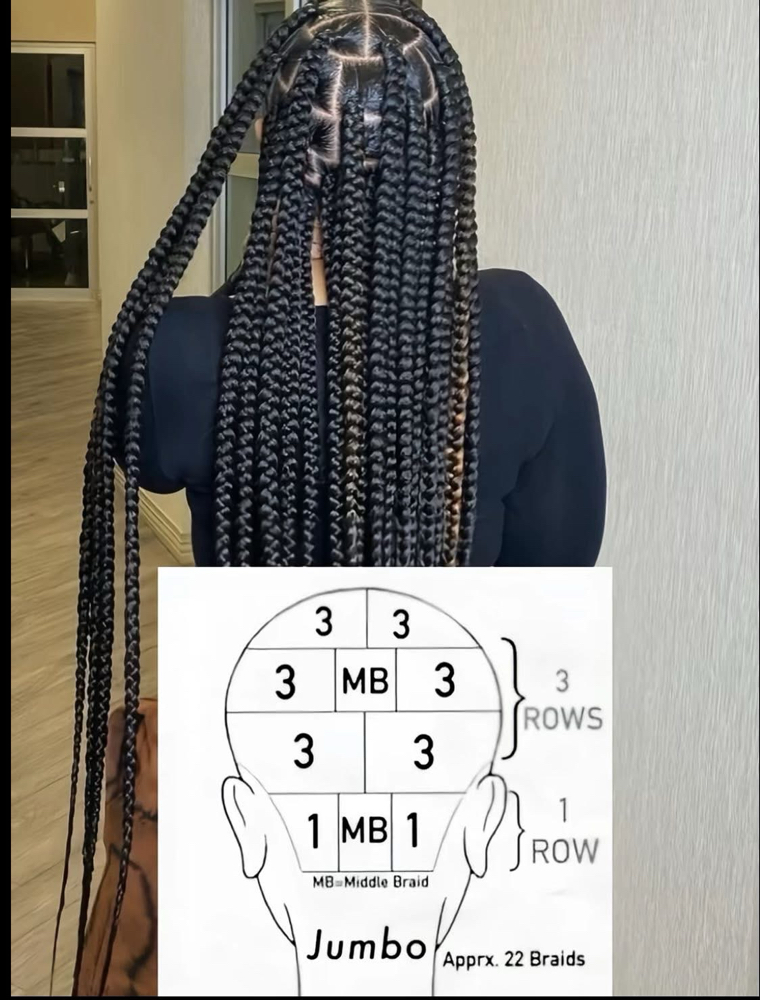 Jumbo Knotless Braids at The Braid Boutique 706 in Augusta Ga, GA