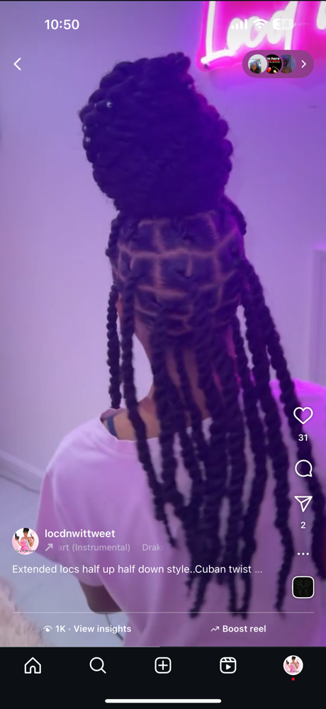 Extended 2 stand twist (16& under) at Loc’d N Wit Tweet in Temple Hills, MD