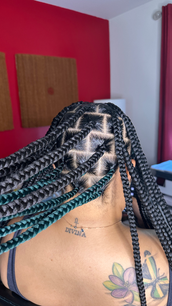 Large Knotless Braids