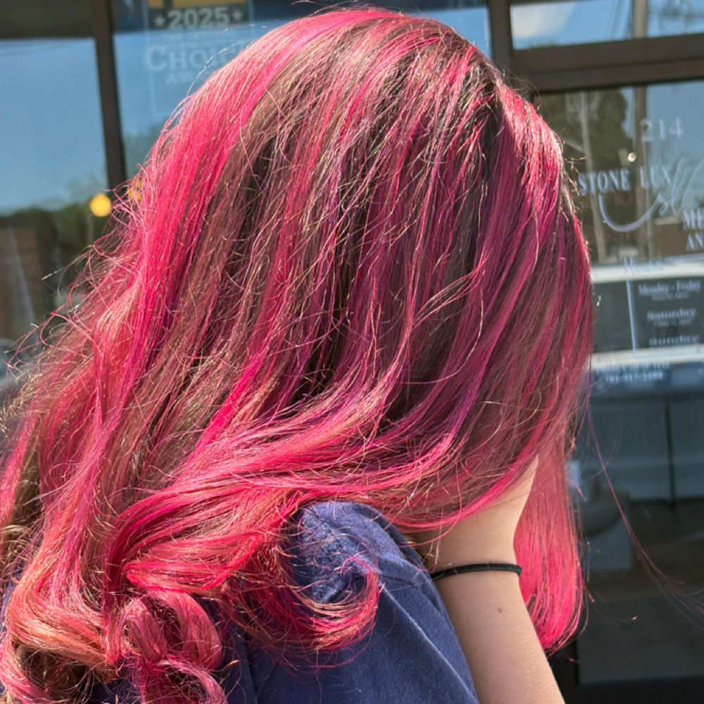 Vivid Pops Of Color at TressesByTreseme in Braintree, MA