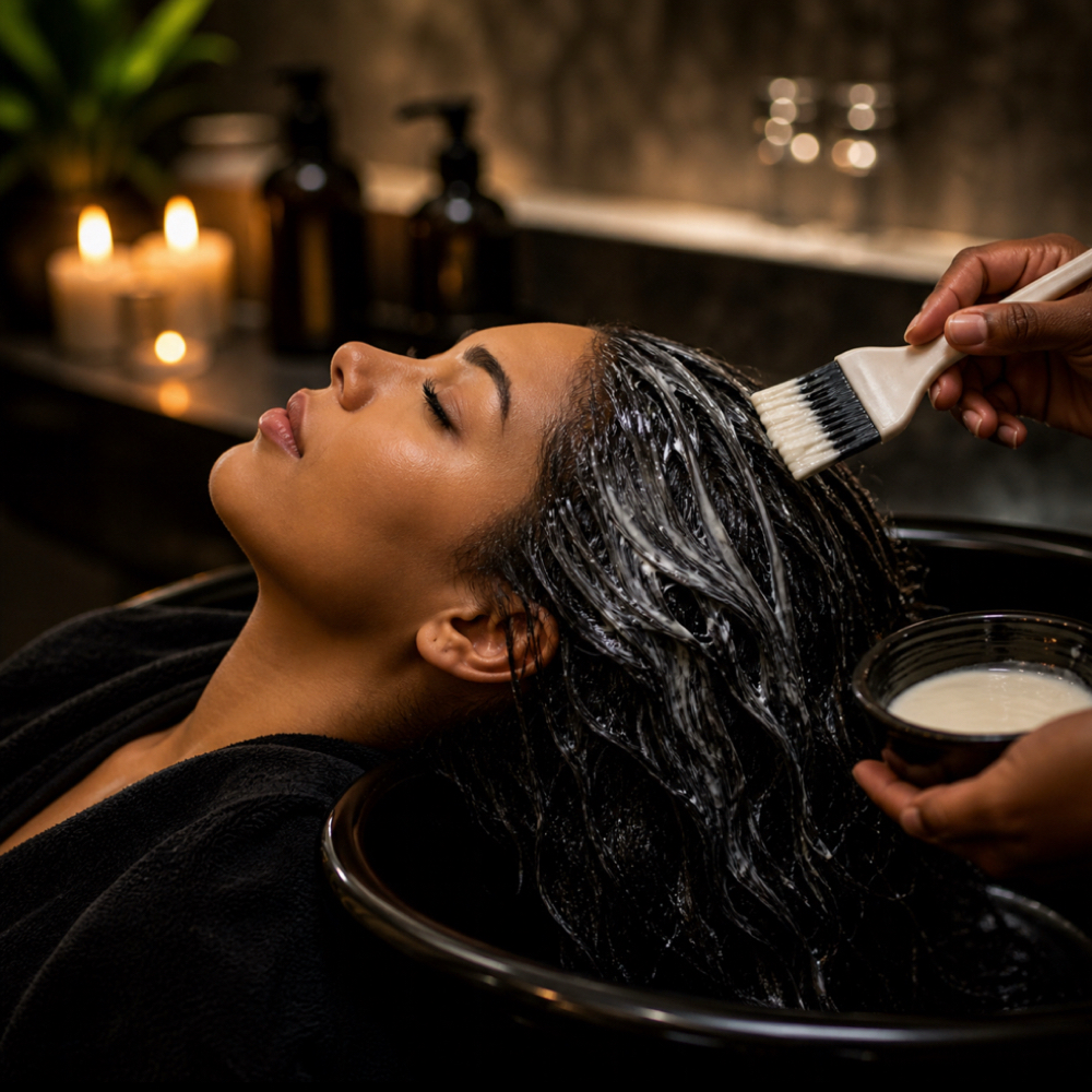 Coconut Oil Moisturizing Mask at HFS Trichology & HeadSpa Inc. in Stockton, CA