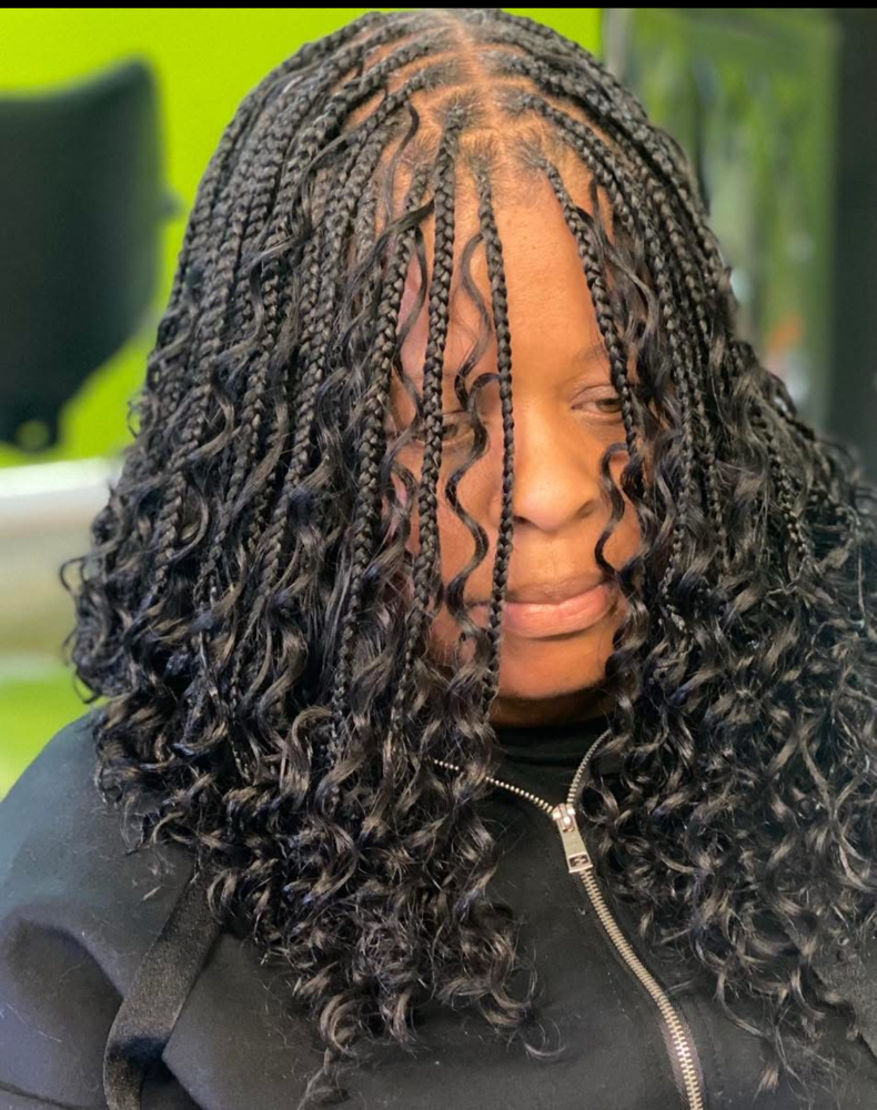 Small Braided Boho Bob at Trend stylist hair studio in Portsmouth, VA