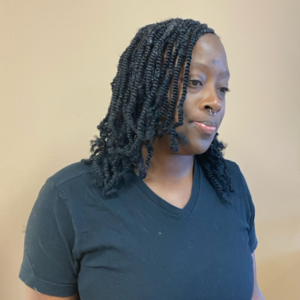 Natural Hair twist at The collective salon and barber spa inc in Locust Grove, GA